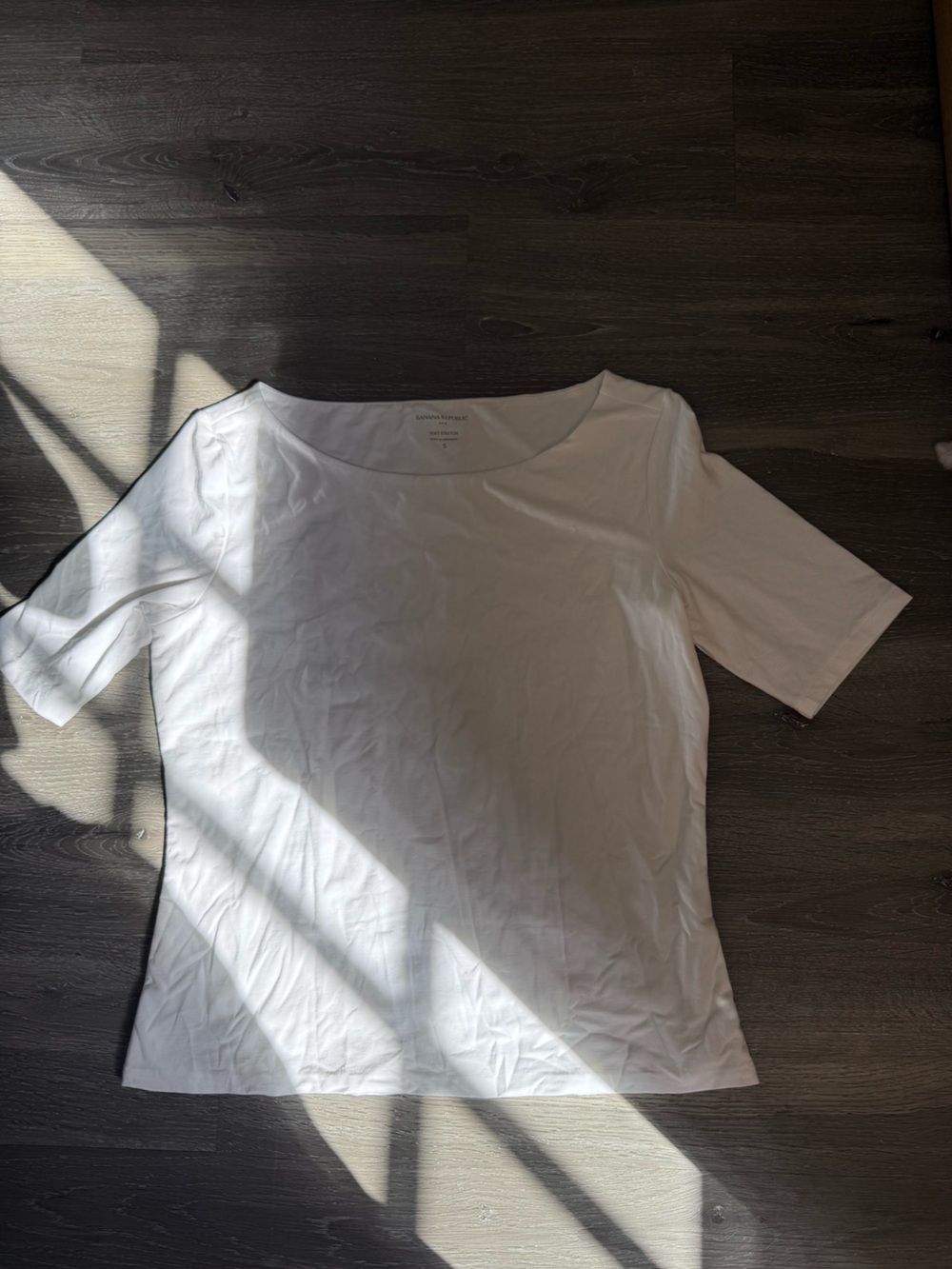 Banana Republic White Long Sleeve Tee